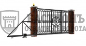 Откатные ворота с встроенной калиткой Стандарт